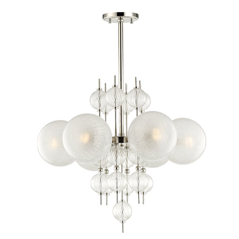 Hudson Valley Calypso 6 LIGHT CHANDELIER in Polished Nickel Finish Model: 6427-PN