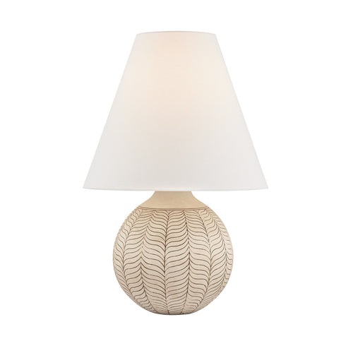 Hudson Valley CAPERS Table Lamp in Aged Brass Ceramic Ivory Petal Finish Model: CBL9430-AGB/CIP