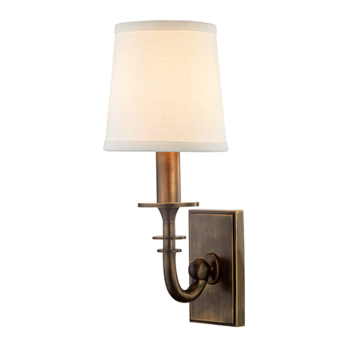 Hudson Valley Carroll 1 LIGHT WALL SCONCE in Distressed Bronze Finish Model: 8400-DB