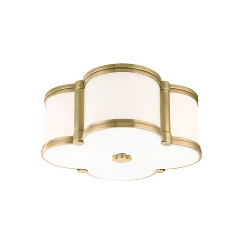 Hudson Valley Chandler 2 LIGHT FLUSH MOUNT in Aged Brass Finish Model: 1212-AGB