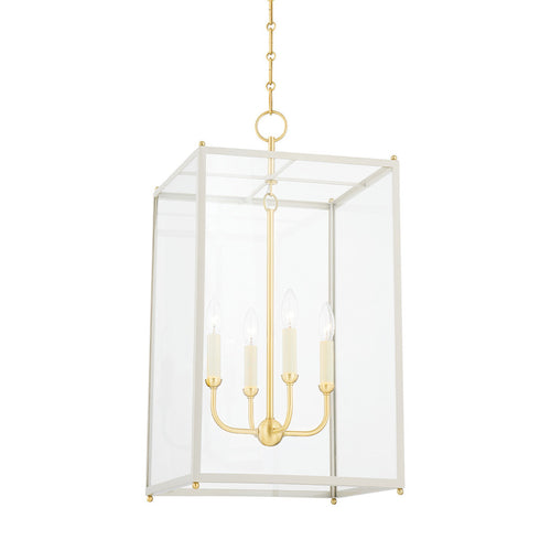 Hudson Valley Chaselton 4 LIGHT LANTERN in Aged Brass Finish Model: MDS1201-AGB/OW
