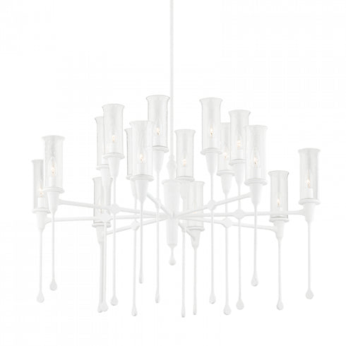 Hudson Valley Chisel Chandelier in White Plaster Finish Model: 4142-WP
