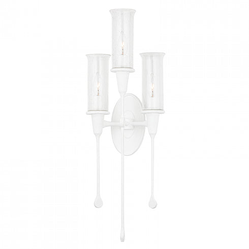 Hudson Valley Chisel Wall Sconce in White Plaster Finish Model: 4103-WP