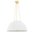 Hudson Valley Chiswick 4 LIGHT PENDANT in Aged Brass Finish Model: MDS1101-AGB/WP