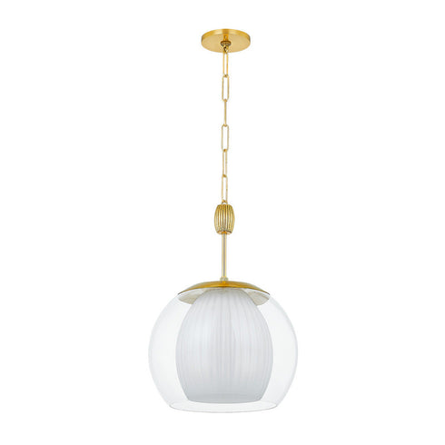 Hudson Valley Clementon Pendant in Aged Brass Finish Model: 7317-AGB