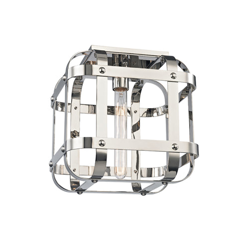 Hudson Valley Colchester 1 LIGHT SEMI FLUSH in Polished Nickel Finish Model: 6900-PN