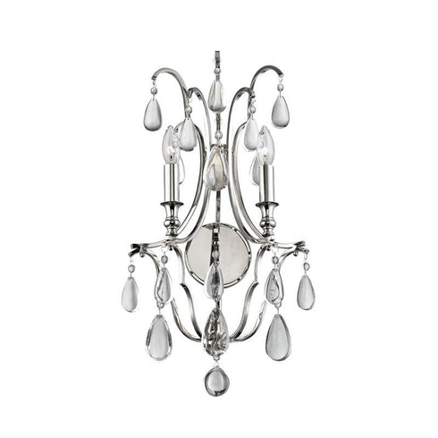Hudson Valley Crawford Wall Sconce in Polished Nickel Finish Model: 9302-PN