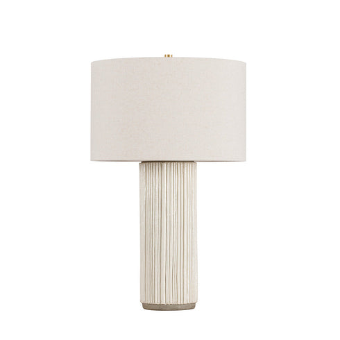 Hudson Valley Crestwood Table Lamp in Aged Brass/Ceramic Fluted Ivory Finish Model: L5431-AGB/CFI