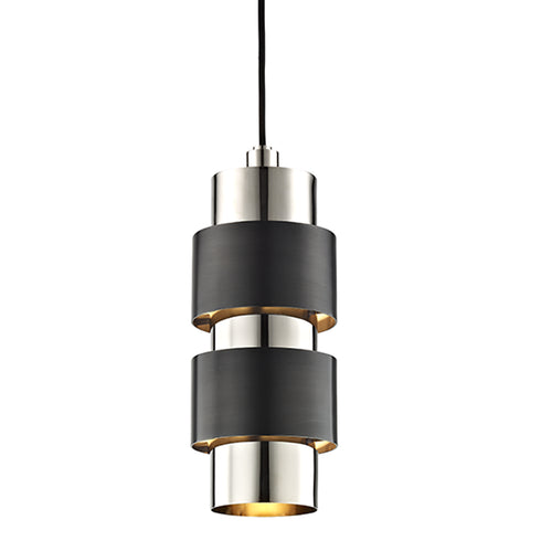 Hudson Valley Cyrus Pendant in Polished Nicke Old Bronze Combo Finish Model: 9422-PNOB