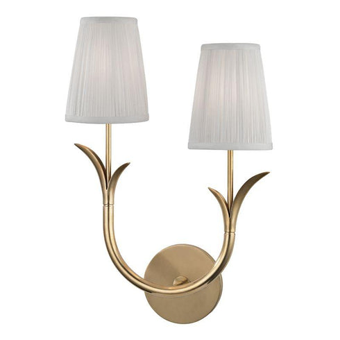 Hudson Valley Deering 2 LIGHT RIGHT WALL SCONCE in Aged Brass Finish Model: 9402R-AGB