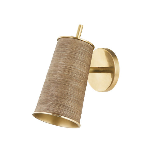 Hudson Valley Delran 1 LIGHT WALL SCONCE in Aged Brass Finish Model: 9110-AGB