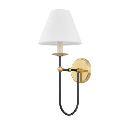 Hudson Valley Demarest Wall Sconce in Aged Brass/Distressed Bronze Finish Model: 6319-AGB/DB