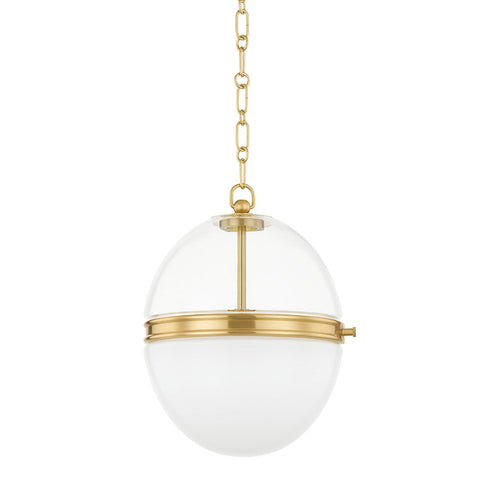 Hudson Valley Donnell 1 LIGHT PENDANT in Aged Brass Finish Model: 3815-AGB