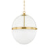 Hudson Valley Donnell 1 LIGHT PENDANT in Aged Brass Finish Model: 3821-AGB