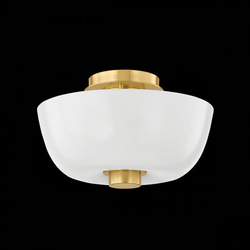 Hudson Valley Dove Flush Mount in Aged Brass Finish Model: 5215-AGB
