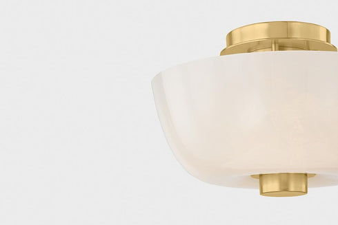 Hudson Valley Dove Flush Mount in Aged Brass Finish Model: 5215-AGB