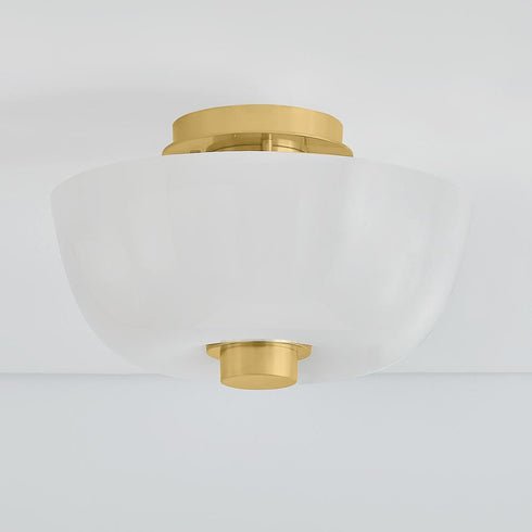Hudson Valley Dove Flush Mount in Aged Brass Finish Model: 5215-AGB