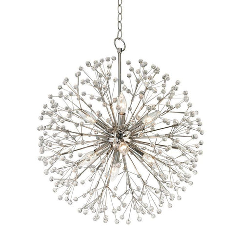 Hudson Valley Dunkirk 8 LIGHT CHANDELIER in Polished Nickel Finish Model: 6020-PN