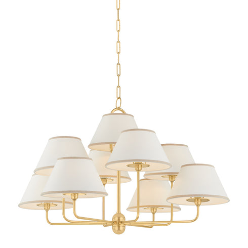Hudson Valley DURLAND Chandelier in Aged Brass Finish Model: 7409-AGB
