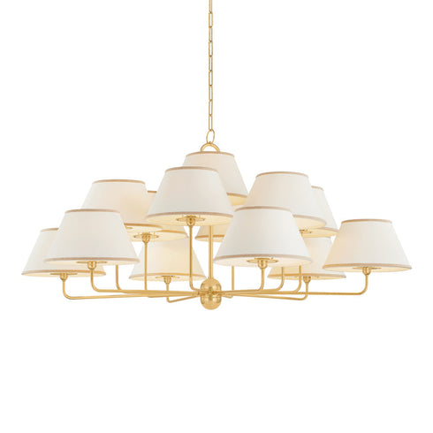 Hudson Valley DURLAND Chandelier in Aged Brass Finish Model: 7413-AGB