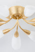 Hudson Valley Enfield Semi Flush in Vintage Gold Leaf Finish Model: 3031-VGL