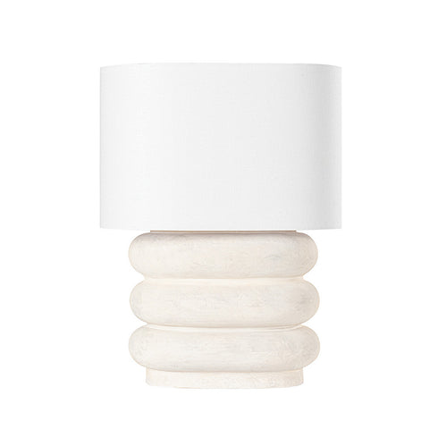 Hudson Valley Ewing 1 LIGHT TABLE LAMP in Aged Brass/Weathered Ivory Ceramic Finish Model: L1788-AGB/CWI