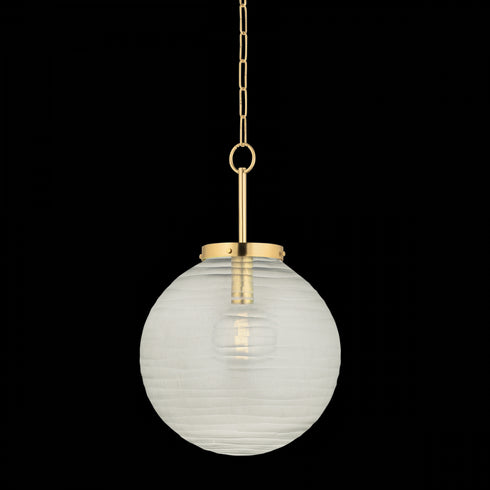 Hudson Valley Falls Mills Pendant in Aged Brass Finish Model: 9917-AGB