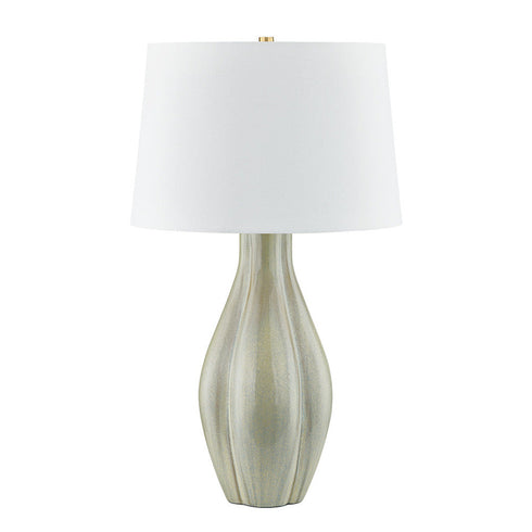 Hudson Valley Galloway Table Lamp in Aged Brass/Ceramic Coastal Green Finish Model: L7231-AGB/C02