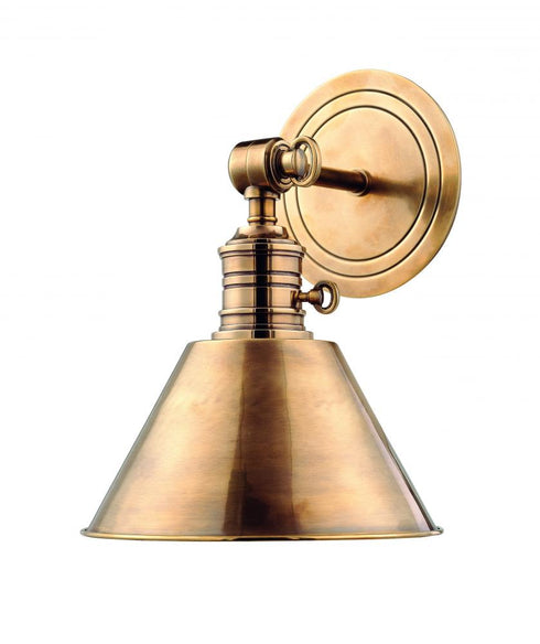 Hudson Valley Garden City 1 LIGHT WALL SCONCE in Aged Brass Finish Model: 8321-AGB