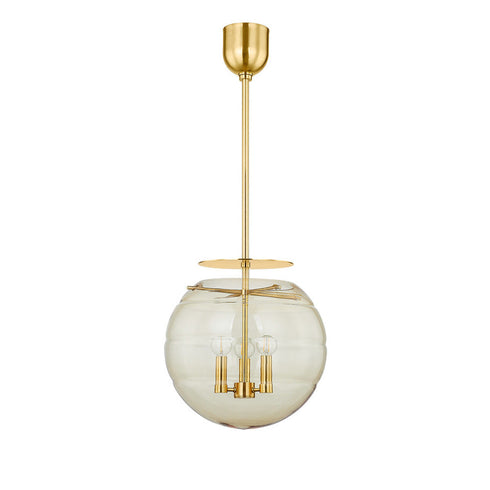 Hudson Valley Gill Pendant in Aged Brass Finish Model: 1343-AGB