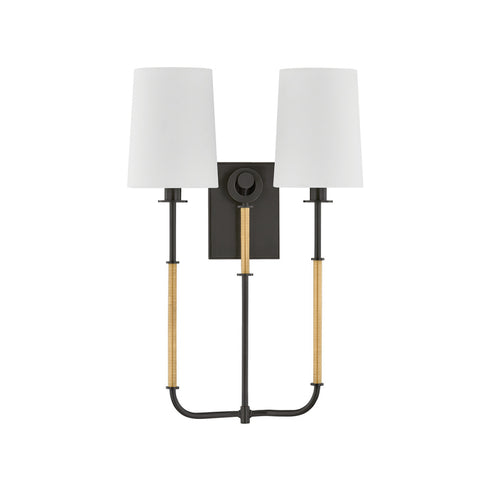 Hudson Valley GLENMONT Wall Sconce in Aged Brass Distressed Bronze Finish Model: 2072-AGB/DB