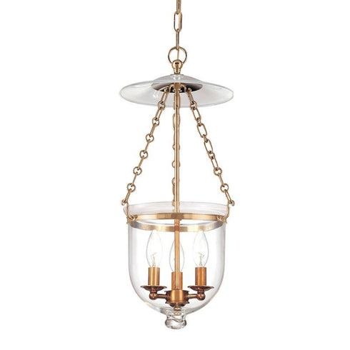 Hudson Valley Hampton 3 LIGHT PENDANT in Aged Brass Finish Model: 252-AGB-C1