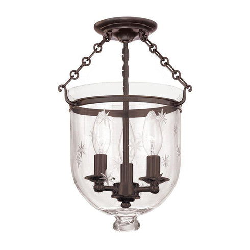 Hudson Valley Hampton Semi Flush in Old Bronze Finish Model: 251-OB-C3