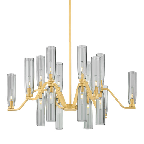 Hudson Valley HARPSWELL Chandelier in Aged Brass Finish Model: 6817-AGB