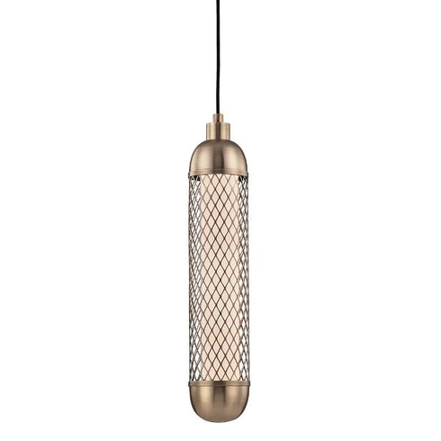 Hudson Valley Hayes 1 LIGHT PENDANT in Aged Brass Finish Model: 1624-AGB