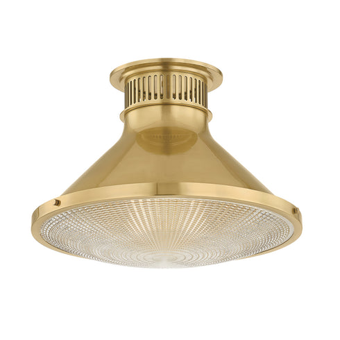 Hudson Valley Highclere Flush Mount in Aged Brass Finish Model: MDS2403-AGB