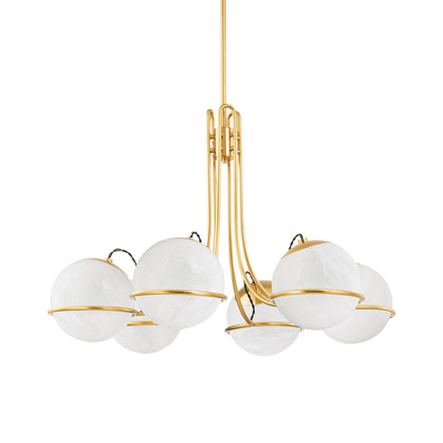 Hudson Valley Hingham Chandelier in Aged Brass Finish Model: 3940-AGB