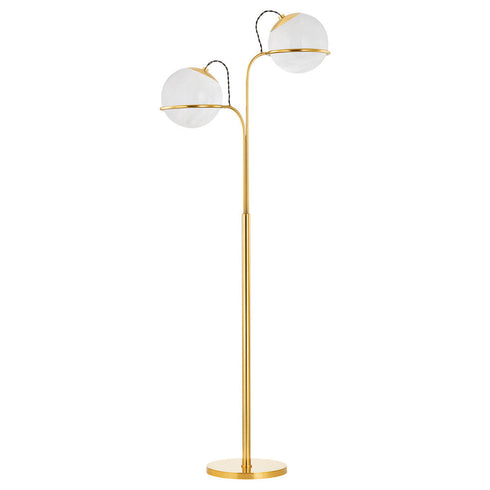 Hudson Valley Hingham Floor Lamp in Aged Brass Finish Model: L3968-AGB