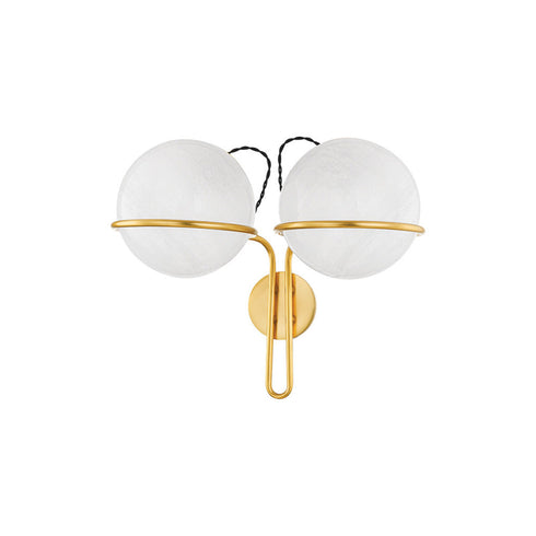 Hudson Valley Hingham Wall Sconce in Aged Brass Finish Model: 3917-AGB