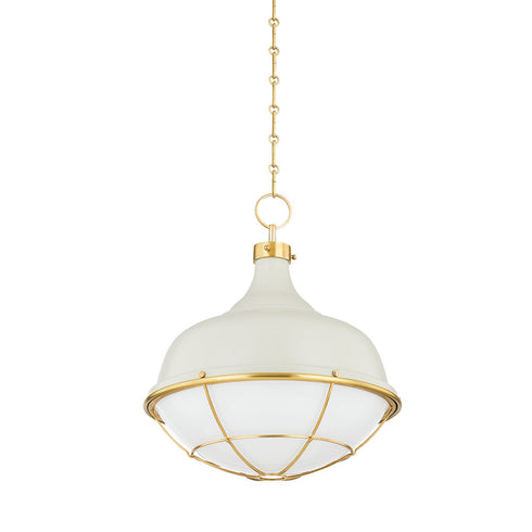 Hudson Valley Holkham 1 LIGHT PENDANT in Aged Brass Finish Model: MDS1502-AGB/DBL