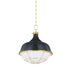 Hudson Valley Holkham 1 LIGHT PENDANT in Aged Brass Finish Model: MDS1502-AGB/DBL