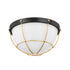 Hudson Valley Holkham 2 LIGHT FLUSH MOUNT in Aged Brass Finish Model: MDS1501-AGB/DB