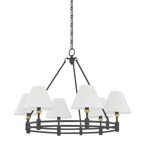 Hudson Valley Howard Chandelier in Aged Brass Distressed Bronze Finish Model: MDS1800-AGB/DB