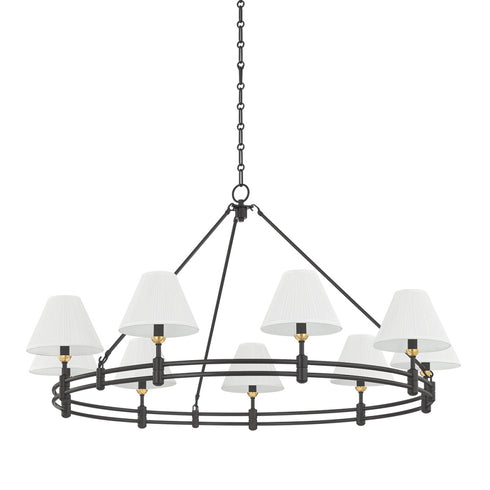 Hudson Valley Howard Chandelier in Aged Brass Distressed Bronze Finish Model: MDS1801-AGB/DB