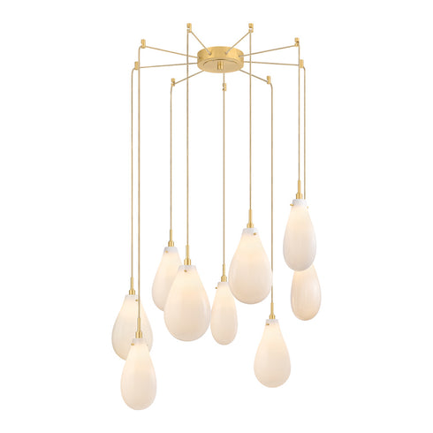 Hudson Valley IRONWOOD Chandelier in Aged Brass Finish Model: 3909-AGB