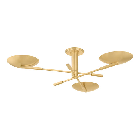 Hudson Valley JOHNSON Semi Flush in Aged Brass Finish Model: 1503-AGB
