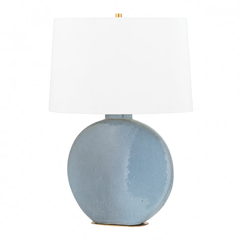 Hudson Valley Kimball 1 LIGHT TABLE LAMP in Aged Bras Gray Finish Model: L1840-AGB/GRY
