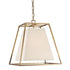 Hudson Valley Kyle 4 LIGHT PENDANT With WHITE SHADE in Aged Brass Finish Model: 6917-AGB-WS
