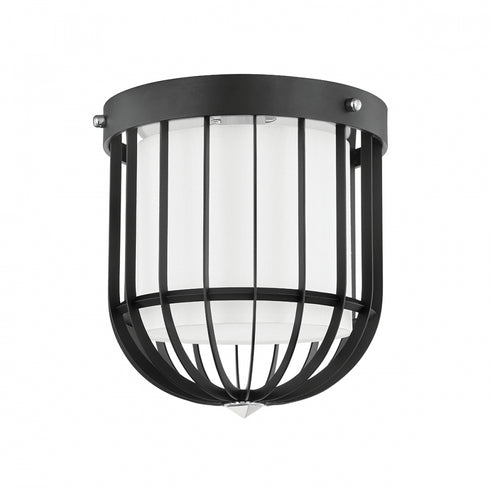 Hudson Valley Landon Flush Mount in Polished Nicke Black Finish Model: BKO301-PN/BK