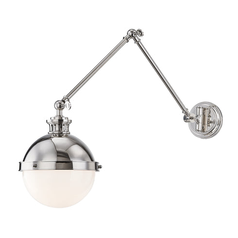 Hudson Valley Latham Wall Sconce in Polished Nickel Finish Model: 4011-PN